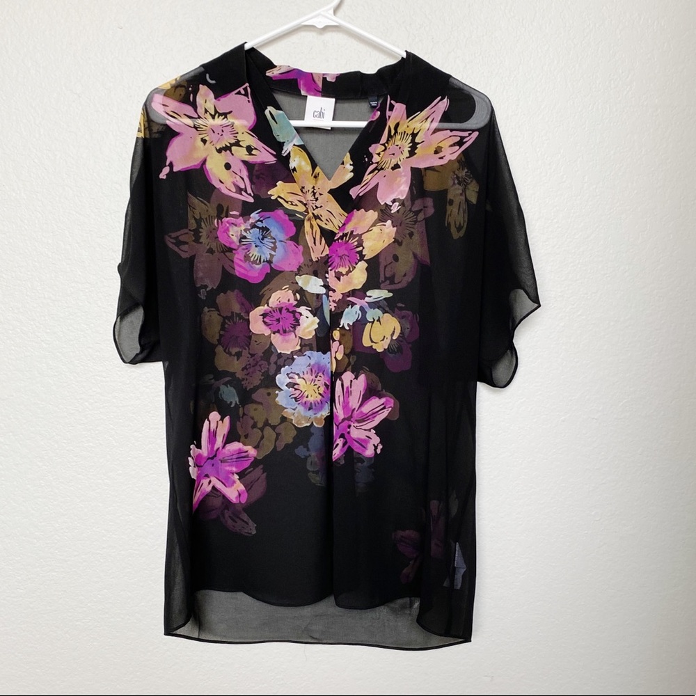 Cabi Limited Edition Bouquets Blouse Small
